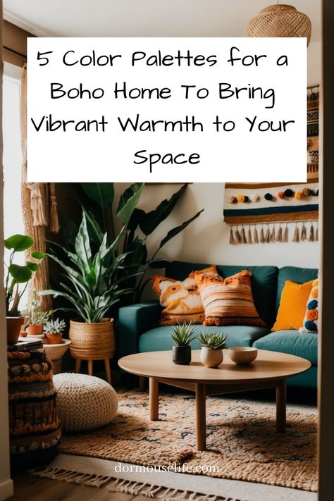 If you’re looking to create a cozy, bohemian vibe in your home, choosing the right color palette is key. These five color palettes can help you achieve that relaxed and inviting look you want. Whether you love warm earthy tones or soft pastels, there’s something here for everyone. Boho Living Room Paint Colors, Boho Decor Color Palette, Boho Color Schemes For The Home, Bohemian Color Palette Boho, Boho Living Room Color Palette, Boho Farmhouse Color Palette, Boho Living Room Paint Color Ideas, Boho Room Colors, Earthy Home Color Palette