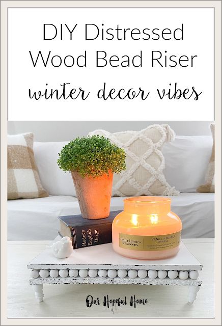 Diy Risers, Wooden Riser, Coffee Table Vignettes, Paint Stirrers, Plant Saucer, Tray Ideas, White Farmhouse, My Living Room, Diy Farmhouse