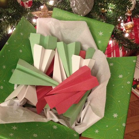 Airplane Gifts, Plane Ticket, Airplane Party, Bf Gifts, Pun Gifts, Gift Season, Paper Airplanes, Camping Crafts, Diy Christmas Gifts