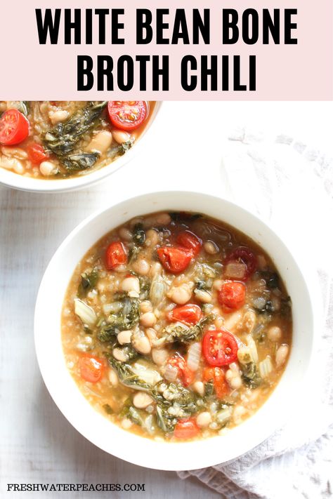 Simple and easy bone broth chili! Nourishing, cozy, and delicious! Easy Bone Broth, Dairy Free Soup Recipe, Crockpot Pumpkin, Metabolism Reset, Metabolism Reset Diet, Reset Diet, Sarah Wilson, Dairy Free Soup, Frozen Cauliflower Rice