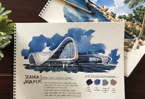 Exterior Sketching Excellence Watercolor Rendering Architecture, Plates Architecture, Buildings Sketch Architecture, Analysis Architecture, Site Analysis Architecture, Architecture Journal, Interior Design Sketchbook, Architecture Design Presentation, Architecture Drawing Plan