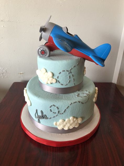 Toy Airplane, Tiered Cakes Birthday, Airplane Toys, Boy Birthday Cake, Boy Birthday, Birthday Cake, Cake, Birthday