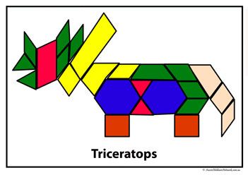 Dinosaur Pattern Blocks - Aussie Childcare Network Dinosaur Pattern Blocks Free Printable, Dinosaur Block Center, Dinosaur Pattern Blocks, Dino Puzzle Free Printable, Dinosaur Puzzle Free Printable, Dinosaur Manipulative Activities, Pattern Block Templates, Dinosaur Activity, Aussie Childcare Network