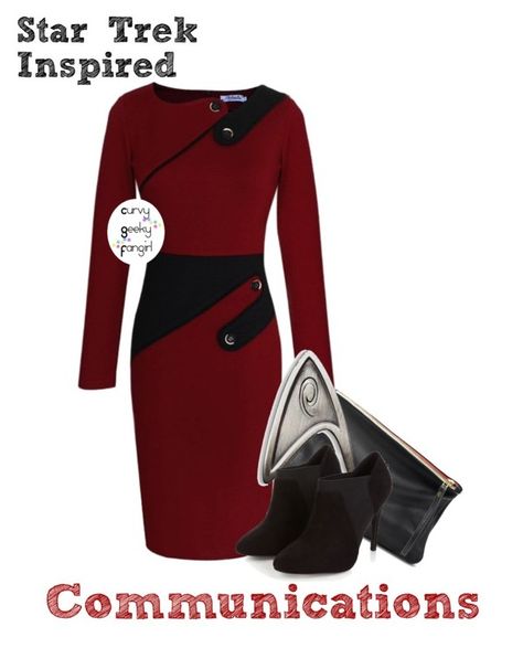 "Star Trek Inspired: Communications" by curvygeekyfangirl ❤ liked on Polyvore featuring women's clothing, women, female, woman, misses and juniors