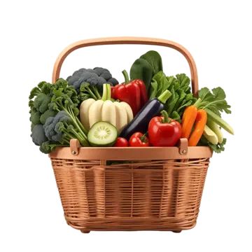 Plant Storage, Vegetable Harvest, Leaf Vegetable, Basket Fruit, Fruit Cartoon, Healthy Vegetable, Vegetable Basket, Natural Foods, Decorative Pattern