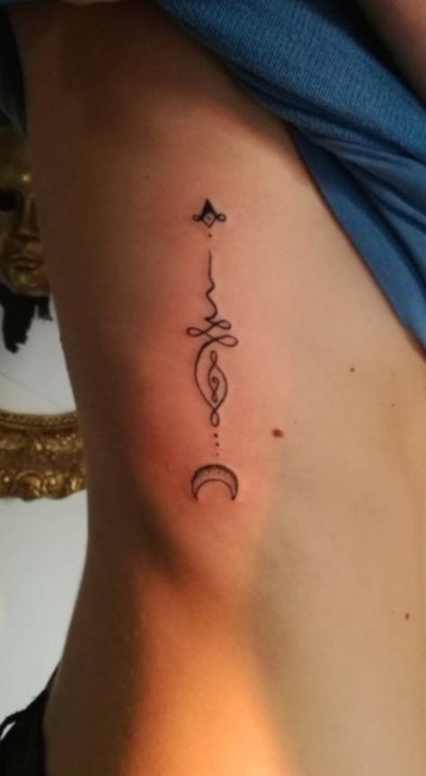 42 Meaningful Unalome Tattoo Designs and Symbols #tattoowomen #tattoosforwomen Rib Tattoos For Women, Yoga Tattoos, Unalome Tattoo, Taurus Tattoos, Best Tattoos For Women, Small Meaningful Tattoos, Full Body Tattoo, Symbol Tattoos, Lotus Design