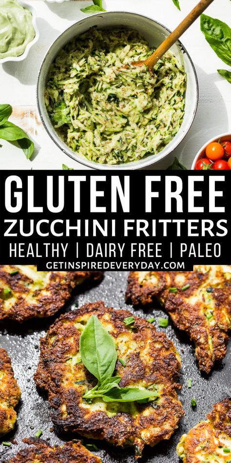 Gluten Free Dairy Free Zucchini Recipes, Gf Zucchini Recipes, Dairy Free Zucchini Recipes, Dairy Free Zucchini Fritters, Zucchini Fritters Paleo, Paleo Zucchini Recipes, Gluten Free Zucchini Recipes, Keto Veggies, Paleo Zucchini