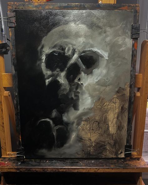 Some more work on my latest painting. @dark #art #wip #skull Pastel Drawing, Surreal Art, Working On Myself, Oil Pastel, Dark Art, Surrealism, Oil Painting, Pastel, Drawings