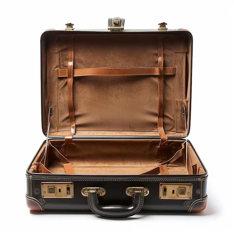 Vintage suitcase open AI Images | Free download Open Suitcase, Vintage Suitcase, White Image, Album Art, Art Ideas, Free Download, Mural, Travel, White