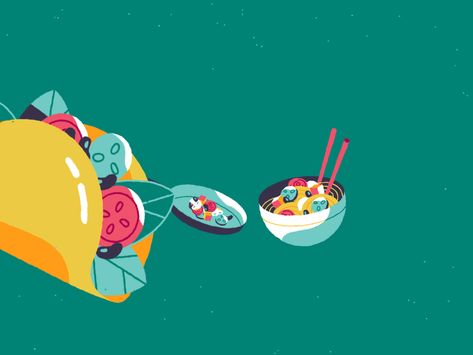 Food Animation, Motion Graphics Inspiration, Motion Graphics Design, Motion Design Animation, Inspiration Instagram, Food Illustration, Motion Graphics Animation, Graphics Inspiration, Character Design Animation