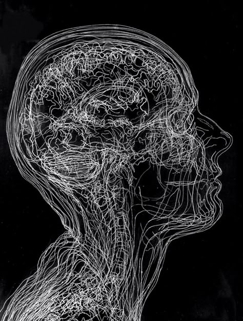 Angela Palmer - Self-portrait based on MRI scans Brain Art, Medical Art, Wow Art, A Level Art, Anatomy Art, Neuroscience, A Drawing, Dark Art, Self Portrait