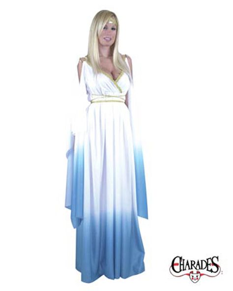 Blue Greek Goddess Dress, Greek Goddess Costume Halloween, Native American Halloween Costume, Cleopatra Halloween Costume, Greek Goddess Dress, Easy Costume, Greek Goddess Costume, Plus Size Costumes, Goddess Costume