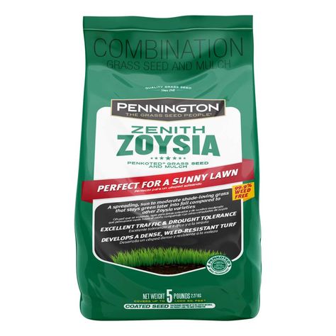 Zenith Zoysia - Grass Seed & Mulch | Pennington Zoysia Grass Seed, Grass Seed Types, Best Grass Seed, Lawn Renovation, Zoysia Grass, Weeds In Lawn, Seed Germination, Soil Layers, Grass Seed