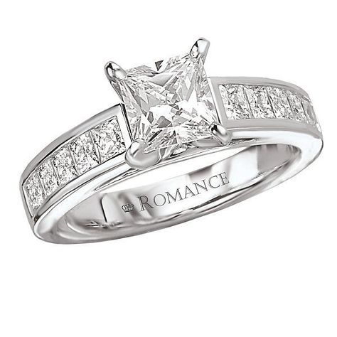 18KT White Gold 1 CTW Diamond Channel Set Setting for 1 CT Princess 4,4.5,5,5.5,6,6.5,7,7.5,8,8.5,9 Classic Diamond Engagement Ring, Engagement Rings Princess, Flower Engagement Ring, Princess Cut Rings, Princess Cut Engagement Rings, Morganite Engagement, Princess Cut Diamond, Morganite Engagement Ring, Rose Engagement Ring