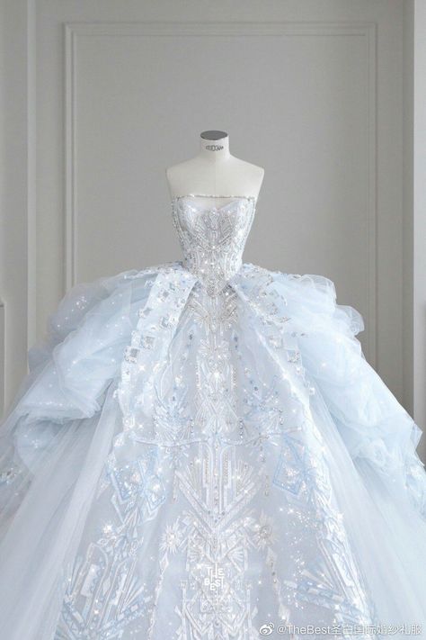 Ball Gowns Princess Fairytale, Ice Princess Dress, Quinceanera Winter Wonderland, Winter Wonderland Wedding Dress, Winter Wonderland Dress, Sweet 16 Winter Wonderland, Sweet Sixteen Dresses, Crystal Wedding Dress, Fairytale Gown