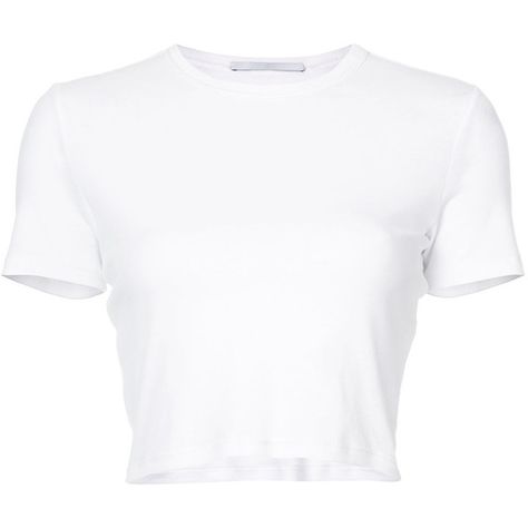 Rosetta Getty cropped T-shirt ($445) ❤ liked on Polyvore featuring tops, t-shirts, white, white round neck t shirt, cotton t shirts, white t shirt, crop t shirt and white crop tee Cropped White Tee, White Short Sleeve Shirt, White Short Sleeve Tops, Clothes Korean Style, T Shirt Crop Top, T Shirts White, Fancy Tops, Cotton T Shirts, Rosetta Getty