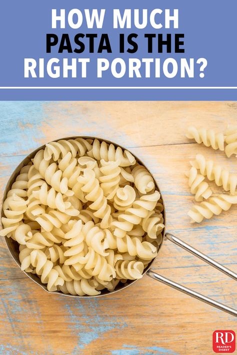 Pasta Serving Size Chart, Pasta Calories Chart, Pasta Portion Size, Serving Size Chart, Pasta Serving Size, Salad Appetizer Cups, Pasta Calories, Culinary Tips, Dried Pasta