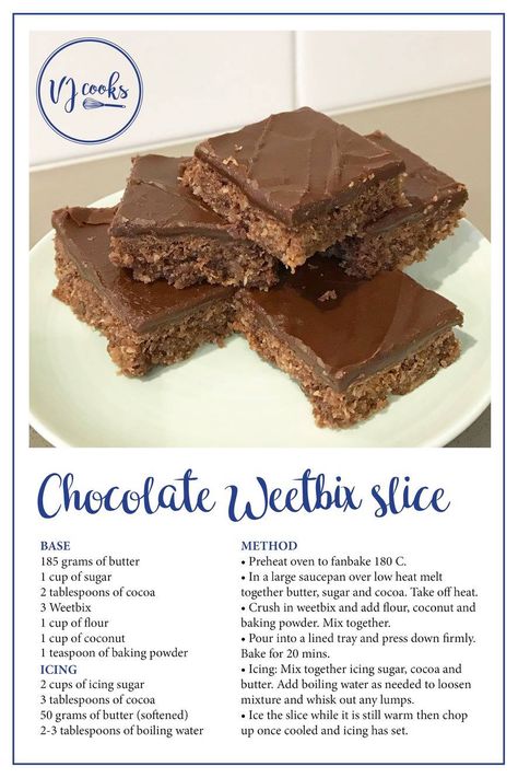 Chocolate Weetbix Slice Recipe, Weetbix Slices Recipes, Weetbix Recipes, Weetabix Cake, Weetabix Recipes, Weetbix Slice, Chocolate Weetbix Slice, Chocolate Coconut Slice, Quick Baking