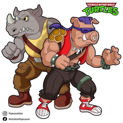 Rocksteady And Bebop, Tmnt Rocksteady, Rocksteady Tmnt, Bebop Tmnt, Tmnt Tattoo, Bebop Rocksteady, Tmnt 1987, Tmnt Au, Vhs Recorder