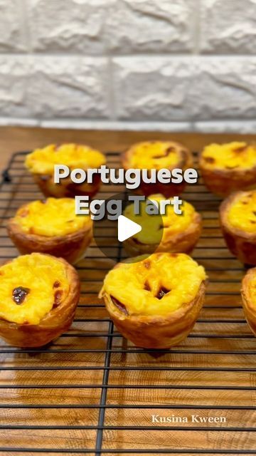 Irene Rose Ortega | Food Content Creator on Instagram: "Portuguese Egg Tart 🥧 

Feeling inspired to bake up something special? Let’s make the easy version of the popular Lord Stow Egg Tart.

Ingredients:
- 1/4 cup Heavy Cream or All-Purpose Cream
- 1/4 cup Sugar
- 1 tablespoon Cornflour
- 2 Egg Yolks
- 1 cup Full-Fat Milk
- 1/2 teaspoon Vanilla Extract
- Frozen Puff Pastry

Method:
1. Roll out the frozen puff pastry and cut it into equal pieces. You should have 12 pieces if using 2 puff pastry sheets. Grease a muffin tray and place the cut puff pastry in each cup, pressing to mold it to the shape of the cup. Chill the pastry while making the custard filling.
2. In a saucepan, combine the heavy cream or all-purpose cream, sugar, egg yolks, milk, and cornflour. Mix until smooth.
3. Place th Egg Tart Recipe, Portuguese Egg Tart, Food Content Creator, Recipe Hacks, Easter Sweets, Portuguese Food, Custard Filling, Frozen Puff Pastry, Food Content