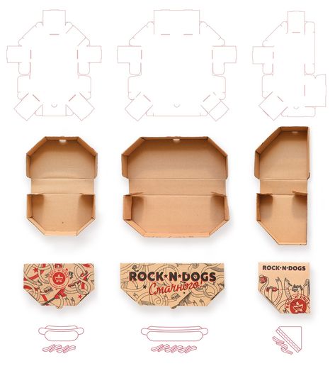 Hot Dog Packaging, Takeaway Food Packaging, Food Delivery Packaging, Packaging Dielines, Sandwich Packaging, Takeaway Packaging, Project School, Takeaway Food, Food Box Packaging