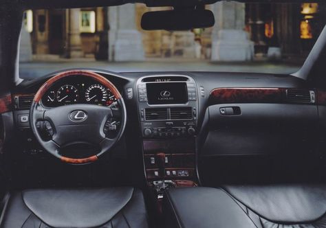 Lexus LS 430 Sedan dashboard, press photo, European, 10/2003 Lexus Ls430, Lexus Ls, Lexus Gs300, Press Photo, Steering Wheel, Luxury Cars, Toyota