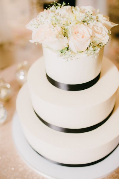 Wedding Design Board, Wedding Cake Ribbon, Black And White Wedding Cake, Monochrome Weddings, Ribbon Cake, Carnegie Library, Black Wedding Cakes, White Wedding Cake, Black White Wedding