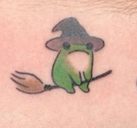 Simple Gnome Tattoo, Silly Frog Tattoo, Pansexual Tattoo, Goofy Tattoos, Goblincore Tattoo, Most Beautiful Tattoos, Vietnam Tattoo, Easy Graffiti Drawings, Tattoo Catalog