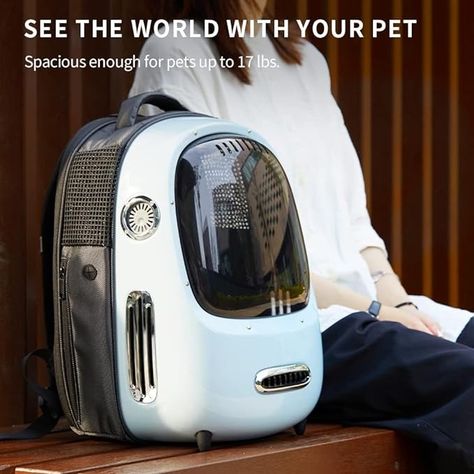 Amazon.com : PETKIT Cat Backpack Carrier with Inbuilt Fan & Light, Airline-Approved Pet Backpack Bubble for Kitty Small Dog, Detachable Dog Backpack with Padded Strap for Travel, Hiking, Walking & Outdoor : Pet Supplies Cat Carrier Backpack, Cat Travel Carrier, Cat Backpack Carrier, Pet Backpack, Dog Backpack, Cat Backpack, Bag For Travel, Outdoor Backpacks, Cat Carrier