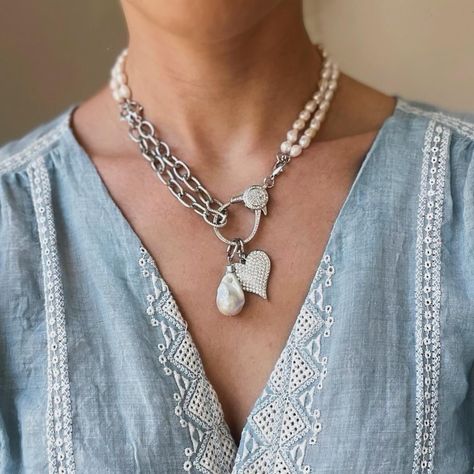 Long Boho Necklace, Natural Pearl Necklace, Long Necklace Boho, Bohemian Bags, White Pearl Necklace, Natural Pearl, Short Necklace, Natural Pearls, Boho Necklace