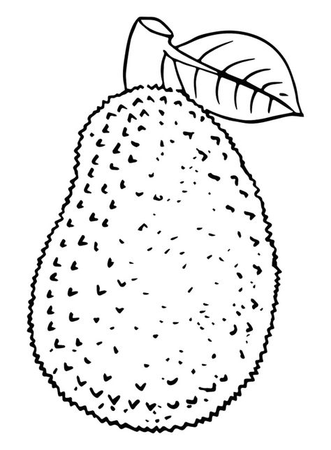 Free Printable Fruit Coloring Pages For Kids Jackfruit Drawing, Coloring Fruits For Kids, Fruits Coloring Pages Free Printable, Jackfruit Images, Fruit Bowl Coloring Page, Coloring Pages Fruits And Vegetables, Rose Outline Drawing, Fruits Outline Pictures, Rose Outline