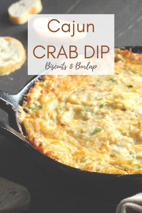 Cajun Appetizer, Cajun Crab Dip, Cajun Crab, Crab Appetizer, Baked Crab, Dips Recipes, Delicious Dips, Party Dip, Crab Dip