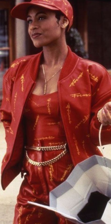 Jada from a low down dirty shame Black 90s Fashion, Mode Hip Hop, Jada Pinkett, 90s Hip Hop Fashion, Vintage Black Glamour, Jada Pinkett Smith, 90s Looks, 90s Fashion Outfits, 90s Outfit