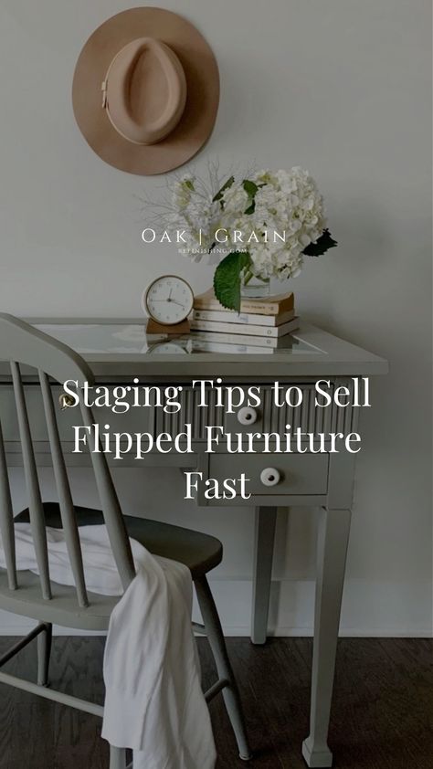 Painting furniture to sell? Check out my tips on staging flipped furniture for maximum sale potential! Want to market yourself, sell pieces faster or build a professional looking brand? Well, keep reading because staging and high-quality photographs are EVERYTHING! It can be the difference in looking like an amateur working out of a filthy garage (umm… guilty as charged!) vs. coming across as a total professional who’s got it all together (the mess behind it all can be our secret 😉 Fusion Paint Furniture, Flipped Furniture, Furniture Flipping Business, Staging Furniture, Market Yourself, Yellow Furniture, Our Secret, Diy Furniture Renovation, Furniture Rehab