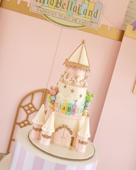 JanettLoveShop LLC (@janettloveshop) • Instagram photos and videos Disneyland Cookies, Disneyland Cake, Backdrop Balloons, Earth Cake, Castle Backdrop, Disneyland Castle, Earth Design, Happiest Place On Earth, June 30