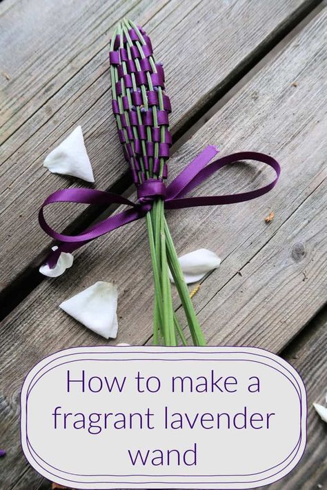 We show you how to make a gorgeous, fragrant lavender wand that will repel moths while scenting your closet and drawers. Wand Aesthetic, Lavender Wands, Lavender Crafts, Lavender Herb, Fairy Lanterns, Fresh Lavender, Lavender Gifts, Lavender Garden, Diy Craft Tutorials