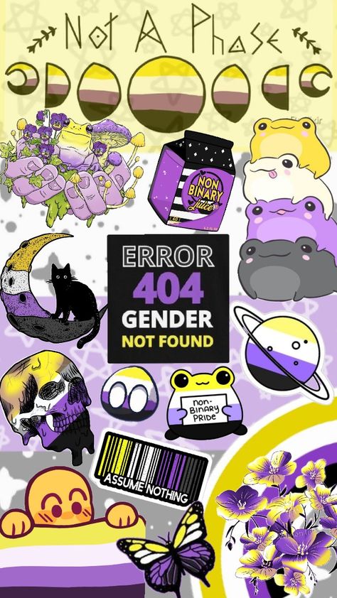 nonbinary @CreatedByFrankenstein #nonbinary #nonbinarypride This User Is Nonbinary, Nonbinary Tumblr, They Them Aesthetic, Nonbinary Symbol, Nonbinary Tips, Nonbinary Background, Nonbinary Pfp, Binary Aesthetic, Non Binary Wallpaper