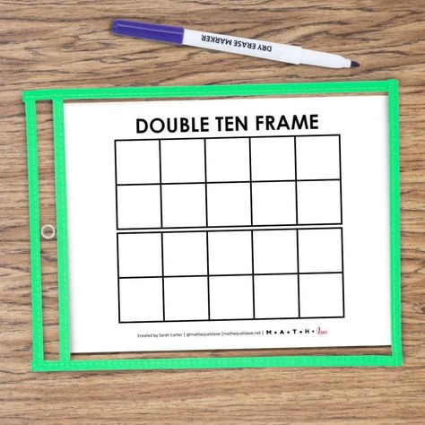 There are so many different math activities that can be completed using this free printable blank double ten frame template! Ten Frames Printable Free, Frames Printable, Free Printable Templates, Ten Frames, Ten Frame, 10 Frame, Printable Templates, Frame Template, Dry Erase Markers