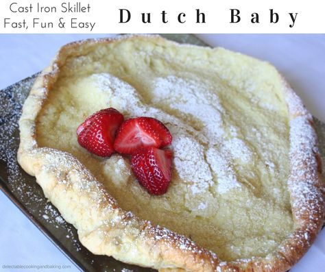 Dutch Baby German Skillet Pancake, www.BakeItWithLove.com Dutch Baby Pancake Recipe, Honey Puffs, Dutch Babies, Swedish Pancakes, Oven Pancakes, Baby Pancakes, Pancake Bites, German Pancakes, Dutch Baby Pancake