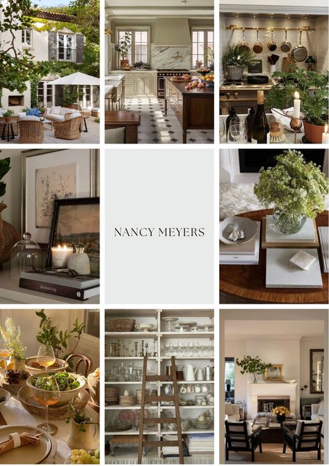 #nancymeyersaesthetic Nancy Myers Style Apartment, Nancy Meyers Lifestyle, Nancy Meyers Garden, Nancy Meyers Fireplace, Modern Nancy Meyers Interiors, Nancy Meyers Gallery Wall, Nancy Meyers Exterior, Nancy Mayer Aesthetic, Nancy Meyers Home Aesthetic