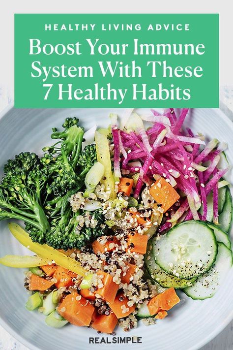 If You Want to Boost Your Immune System, Adopt These 7 Healthy Habits Right Now | There's never been a better time to strengthen your immune system. The good news? Your daily habits can play a significant role in maintaining healthy immunity, use these medical expert immune-boosting tips to better your overall health and help you feel your best. #realsimple #healthyfood #healthydiet #healthytips #nutritiontips #healthyrecipes Food For Immune System, How To Boost Your Immune System, 7 Healthy Habits, Healthy Tea, Strengthen Immune System, Immune Boosting Foods, Health And Fitness Magazine, Stronger Immune System, Boost Your Immune System