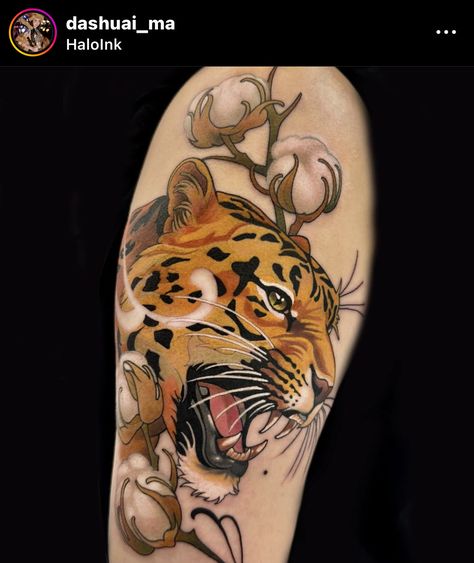 Duchess Tattoo, Leopard Tattoo, Jaguar Tattoo, Art Nouveau Tattoo, Nouveau Tattoo, Leopard Tattoos, Timeless Tattoo, Tiger Tattoo Design, Fantasy Tattoos