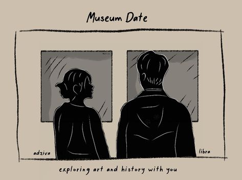 Museum Date, Deep Photos, Beach Illustration, Cute Couple Drawings, Easy Drawings Sketches, Phone Wallpaper Patterns, Art Diary, Vintage Poster Art, Couple Drawings