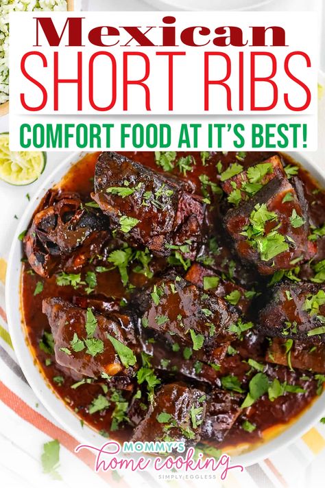 Short Ribs Recipe Stove Top, Mexican Short Ribs Recipe, Mexican Short Ribs, Best Short Rib Recipe, Pork Short Ribs, Boneless Short Ribs, Short Ribs Slow Cooker, Beef Ribs Recipe, Real Mexican Food