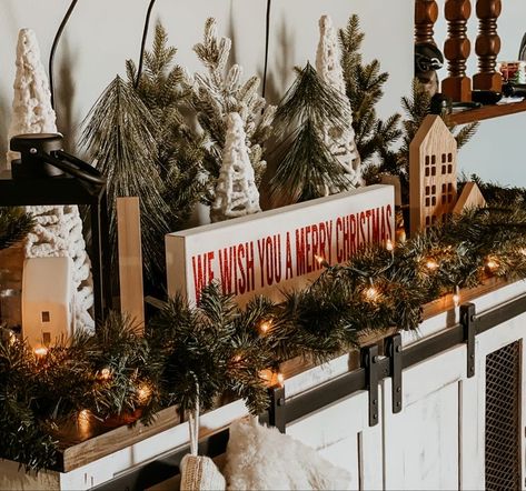 Christmas home decor, christmas decor, home decor, christmas garland, christmas trees, christmas ideas, christmas lights, christmas mantel decor, mantel decor, decorating a mantel for christmas, aesthetic christmas, wooden christmas decor, green Christmas decor, white christmas decor, white stocking, tv stand decor, tv stand Christmas decor Tv Stand Christmas Decor Ideas, Tv Stand Christmas, Tv Stand Christmas Decor, Decorating A Mantel, Christmas Decor Green, Christmas Decor White, Tv Stand Decor Ideas, Wooden Christmas Decor, Green Christmas Decor