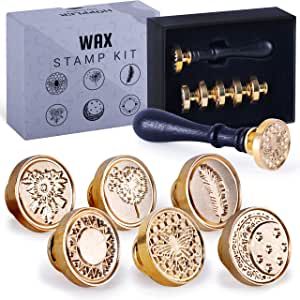 Amazon.com: Hoppler Wax Seal Kit Having 6 PCS Wax Seal Stamp Heads, 1 PC Wood Handle Perfect Wax Stamp Seal Kit for Letter Sealing with Different Patterns for Gift Box Sealing : Arts, Crafts & Sewing Wax Stamp Kit, Sealing Wax Sticks, Wax Seal Stamp Kit, Bee Honeycomb, Sealing Wax, Envelope Seal, Wax Stamp, Vintage Lettering, Wax Seal Stamp