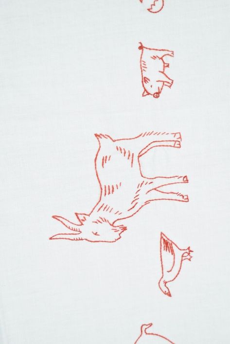 Embroidery Animals Easy, Redwork Embroidery Patterns, Vintage Hand Embroidery, Redwork Embroidery, Rabbit Art, Rabbit Print, Embroidery For Beginners, Vintage Embroidery, Bear Pattern