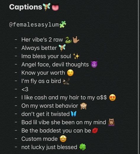 Boujee Captions, Instagram Bio Ideas Funny, Bio Ideas Funny, Captions For Selfies, Captions Aesthetic, Baddie Captions, Lit Captions, Instagram Caption Lyrics, Dope Captions For Instagram