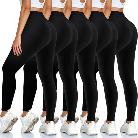 PRICES MAY VARY. 92% Polyester, 8% Spandex Imported BASIC BLACK LEGGING - Keep your off-duty style cool but comfortable and indulge in a pair of ultra-soft leggings. Featuring an elasticated fit and curve hugging shape, these simple leggings are completely staple. HIGH WAIST TUMMY CONTROL - A full-length legging with tummy control these pants give you a slim figure while staying in place better when running, jumping or exercising. SOFT FABRIC - You will love our leggings once you put them on and Soft Tummy, Buy Leggings, Buttery Soft Leggings, Athlete Workout, Performance Leggings, Workout Running, Leggings For Women, Running Leggings, Best Leggings