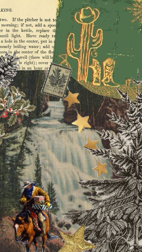 cowboy christmas! Cowboy Christmas Wallpaper, Lord Huron, Cute Christmas Wallpaper, Cowboy Christmas, Western Christmas, Screen Wallpaper, Christmas Wallpaper, Wonderful Time, Lock Screen Wallpaper